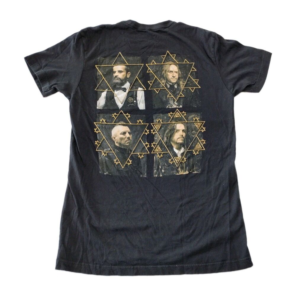 Tool Fear Inoculum T Shirt Mens Small Black Gold Stars 2 Sided Grunge Alt Rock